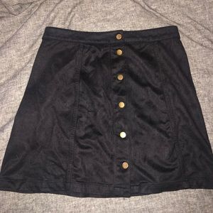 NWOT black suede skirt.